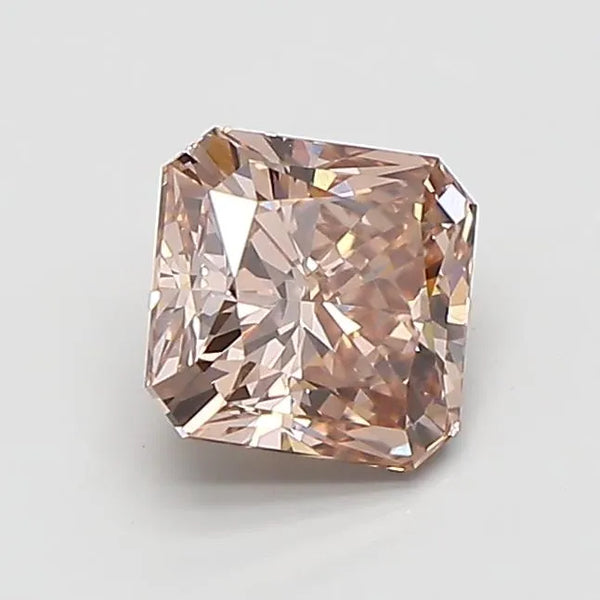 1.01ct Square radiant Lab Grown Diamond (Colour Fancy Light Brown, Clarity VVS1, IGI Certified)