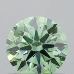 1.04ct Round Lab Grown Diamond (Colour Fancy Vivid Green, Clarity FL, Cut ID, IGI Certified)
