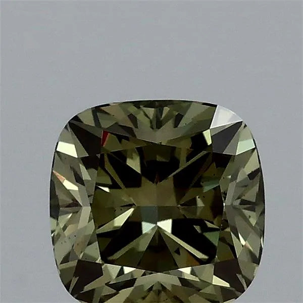 1.08ct Cushion modified Lab Grown Diamond (Colour Fancy Vivid Green, Clarity VS1, IGI Certified)