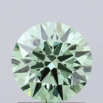 1.24ct Round Lab Grown Diamond (Colour Fancy Vivid Green, Clarity IF, Cut ID, IGI Certified)