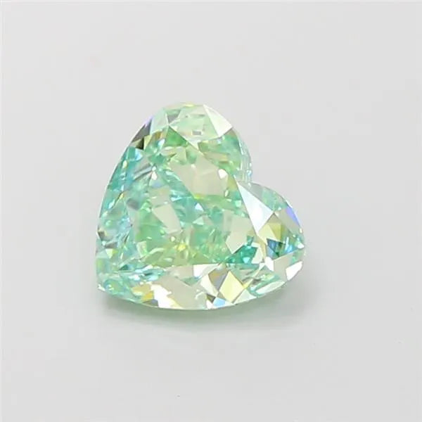 1.25ct Heart Lab Grown Diamond (Colour Fancy Vivid Green, Clarity VVS1, IGI Certified)
