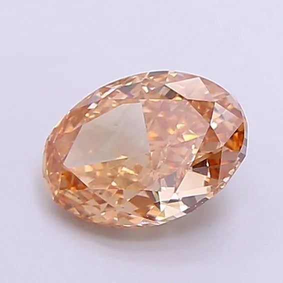 1.52ct Oval Lab Grown Diamond (Colour Fancy Light Brown, Clarity VS1, IGI Certified)
