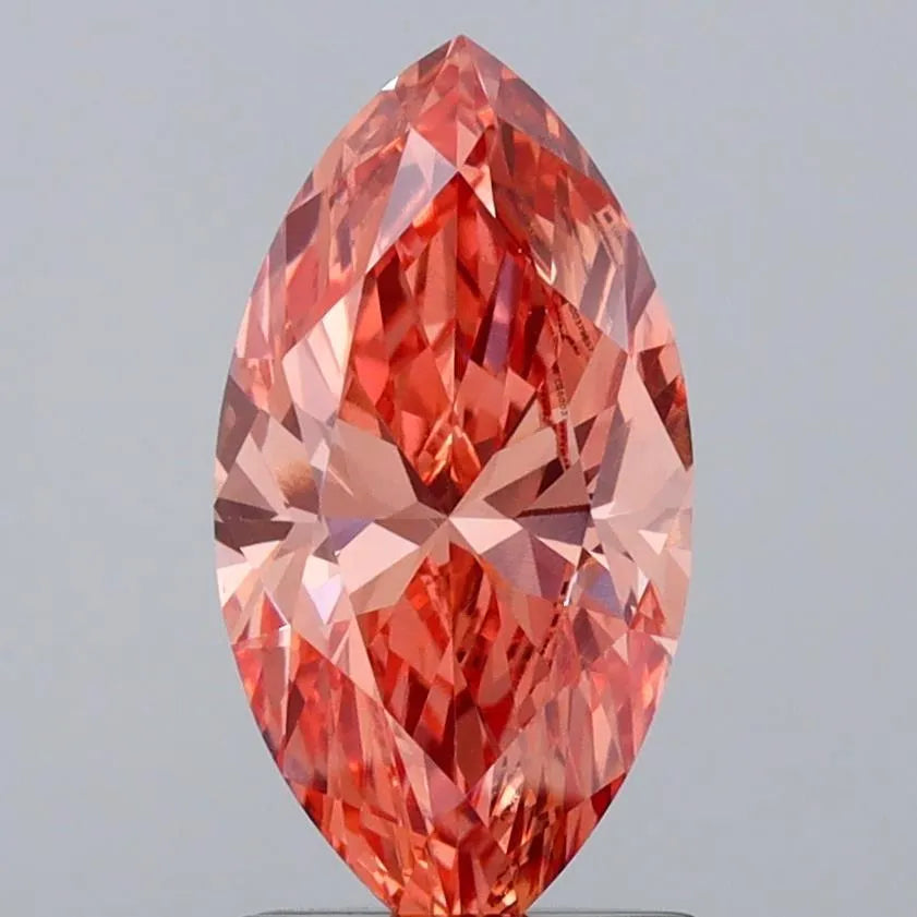 1.55ct Marquise Lab Grown Diamond (Colour Fancy Intense Brown Pink, Clarity VS1, Cut GD, IGI Certified)