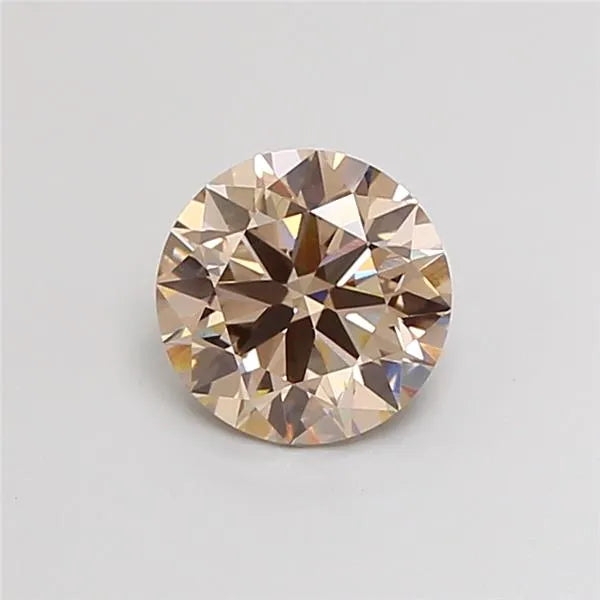 1.78ct Round Lab Grown Diamond (Colour Fancy Light Brown, Clarity VS1, Cut EX, IGI Certified)