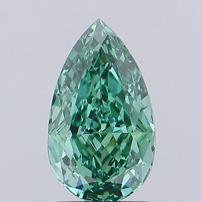 1.82ct Pear Lab Grown Diamond (Colour Fancy Vivid Green, Clarity VS1, IGI Certified)