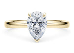 Starlight Solitaire Yellow Gold 18k Pear Engagement Ring