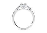 Alexandria Trilogy Platinum Cushion Engagement Ring