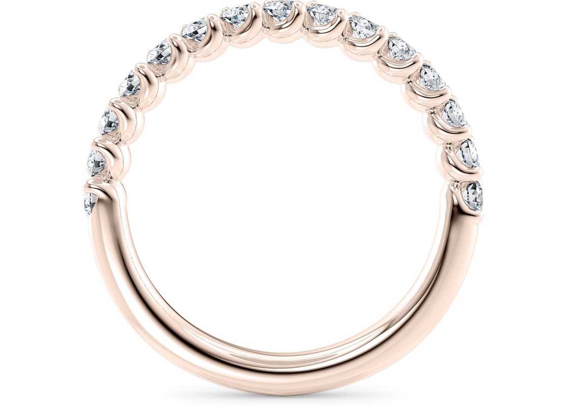 Ballerina Rose Gold 18k Full Set Natural Eternity Ring