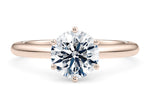 Allure Solitaire Rose Gold 18k Round Engagement Ring