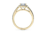 Kew Halo Yellow Gold 18k Cushion Engagement Ring