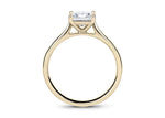 Contour Solitaire Yellow Gold 18k Princess Engagement Ring