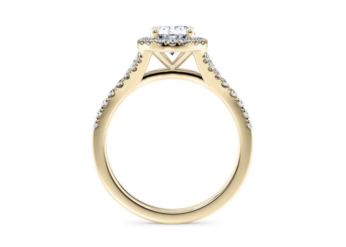 Battersea Halo Yellow Gold 18k Oval Engagement Ring