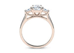 Barcelona Trilogy Rose Gold 18k Radiant Engagement Ring