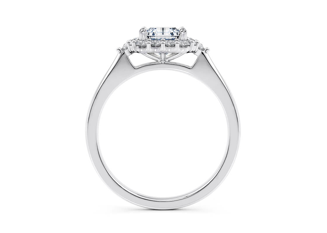 Hampstead Halo Platinum Asscher Engagement Ring