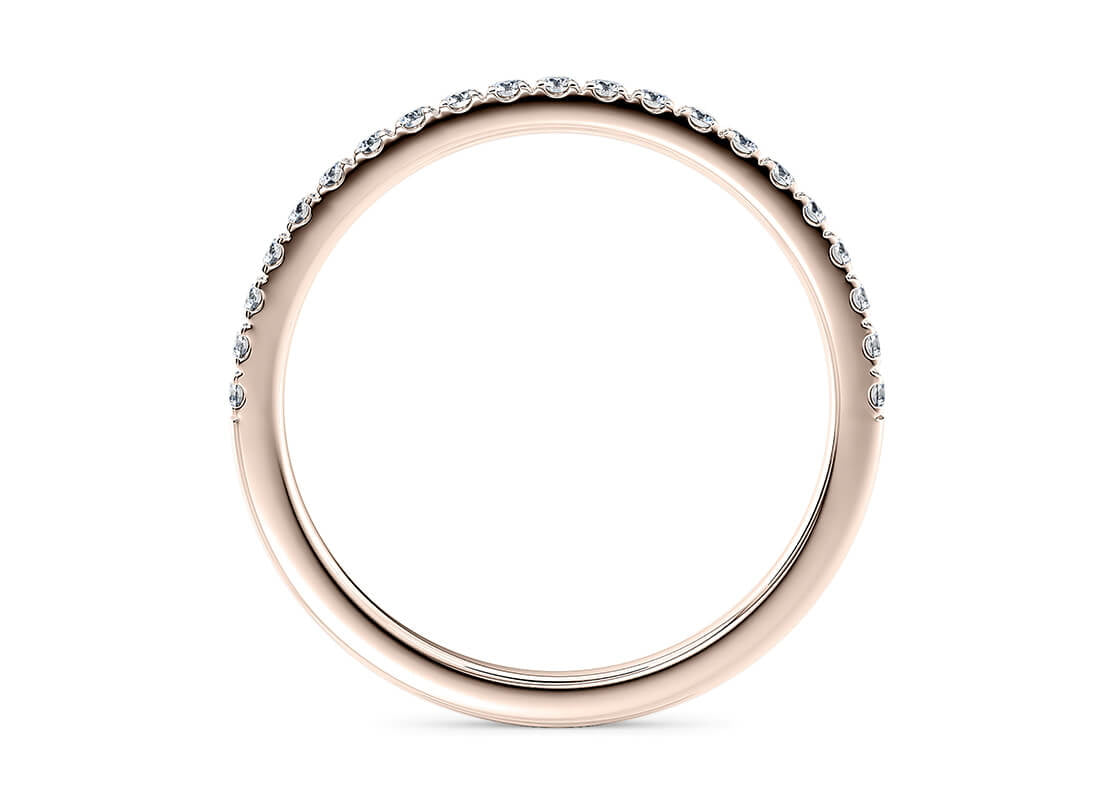 Vogue Rose Gold 18k Half Set Eternity Ring