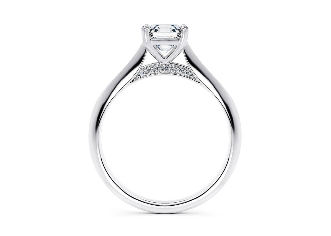 Iris Solitaire Platinum Asscher Engagement Ring