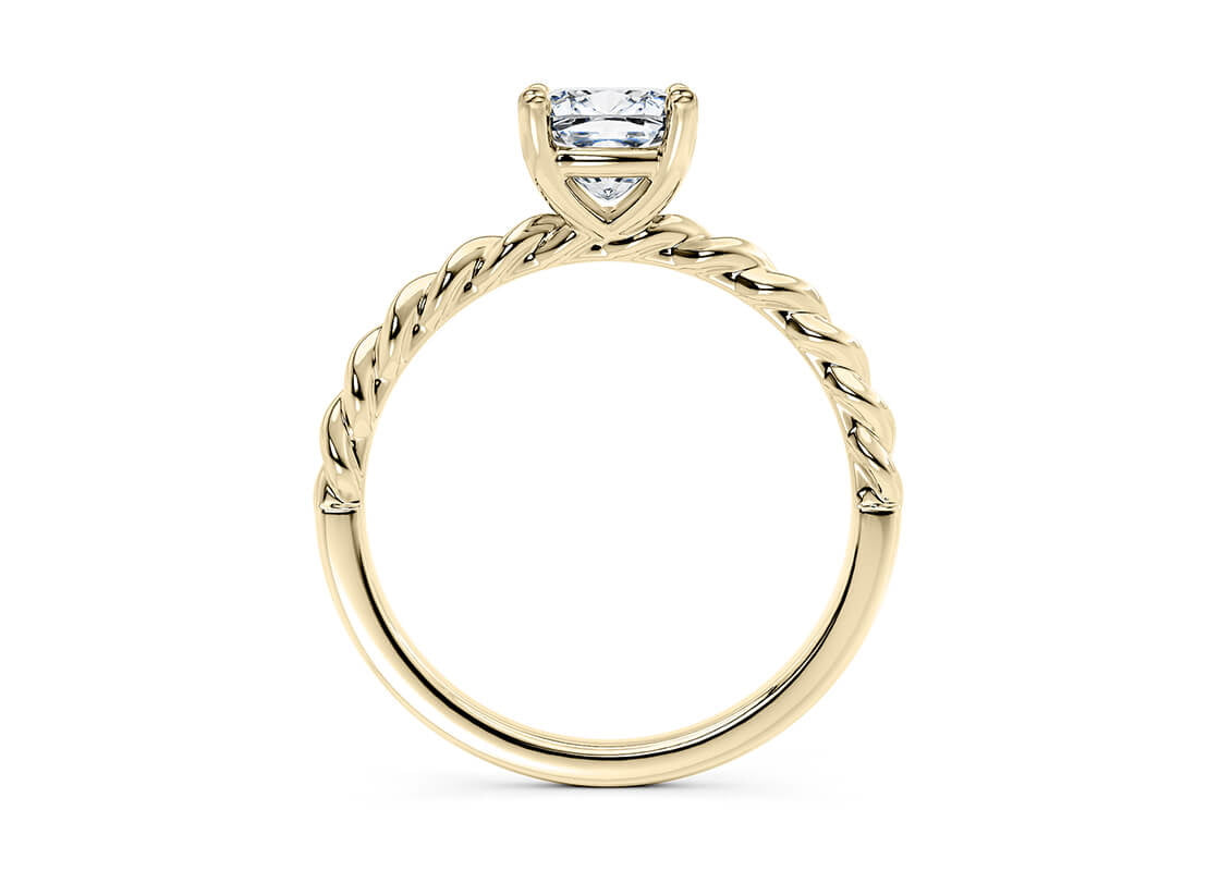 Ascot Solitaire Yellow Gold 18k Cushion Engagement Ring