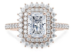 Berkeley Halo Rose Gold 18k Radiant Engagement Ring