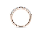 Regent Asscher Half Set Rose Gold 18k Lab Grown Eternity Ring