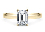 1477 Classic Solitaire Yellow Gold 18k Emerald Engagement Ring