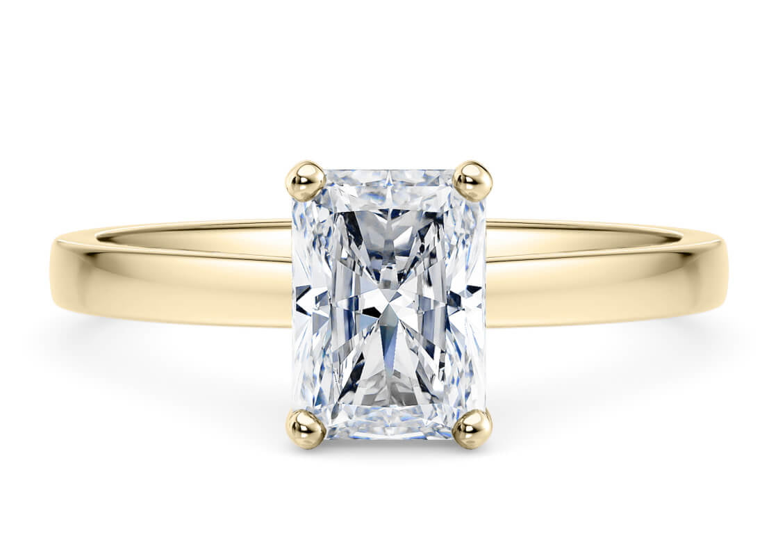 1477 Classic Solitaire Yellow Gold 18k Radiant Engagement Ring