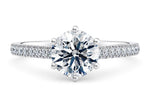1477 Vintage Platinum Round Engagement Ring