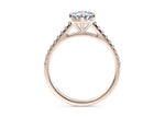 1477 Vintage Rose Gold 18k Round Engagement Ring