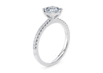 Aria Diamond Band White Gold 18k Asscher Engagement Ring