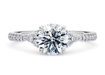 Gaia Vintage Platinum Round Engagement Ring