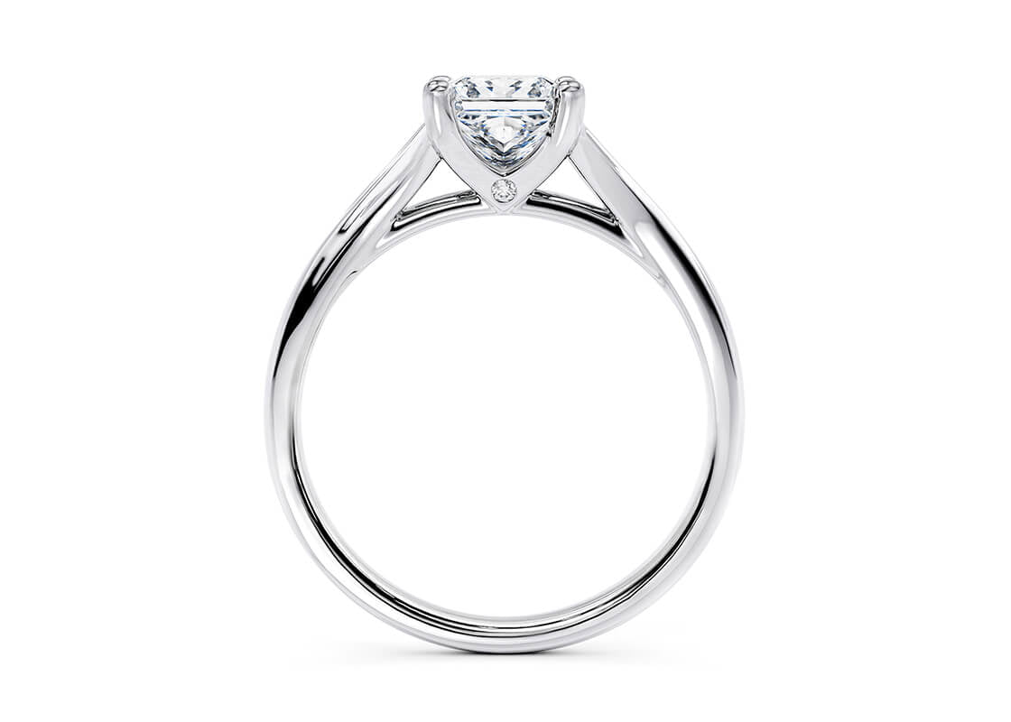 Hanover Solitaire White Gold 18k Princess Engagement Ring