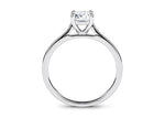 Contour Solitaire Platinum Emerald Engagement Ring
