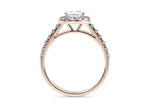 Medici Halo Rose Gold 18k Pear Engagement Ring