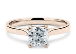 Contour Solitaire Rose Gold 18k Cushion Engagement Ring