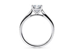 Victoria Diamond Band Platinum Cushion Engagement Ring