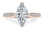 Victoria Diamond Band Rose Gold 18k Marquise Engagement Ring