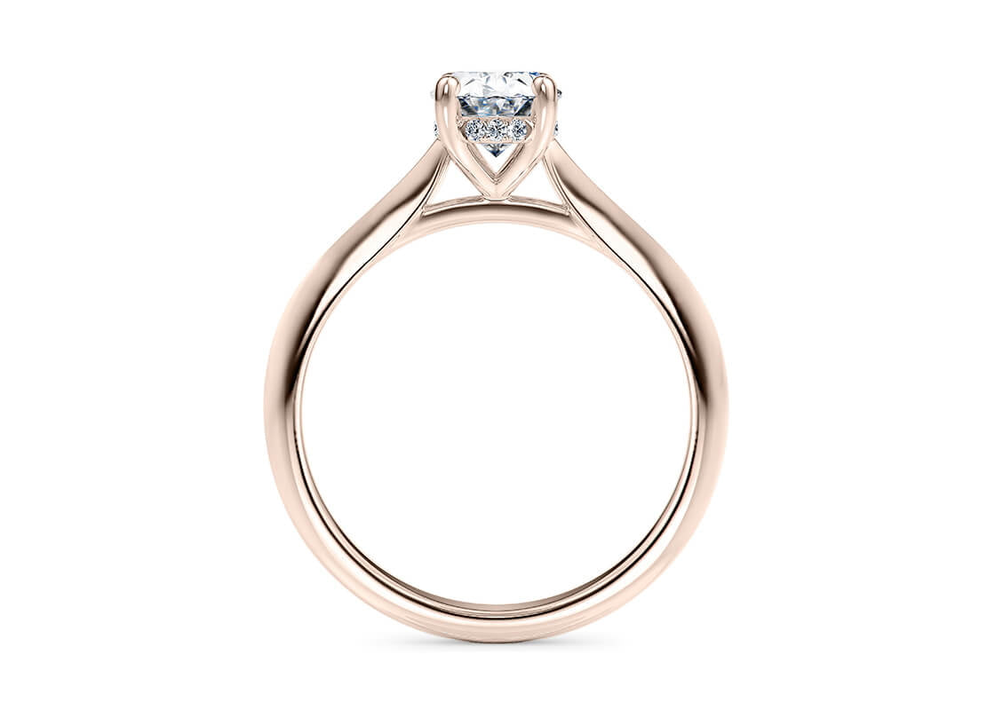 Hope Solitaire Rose Gold 18k Oval Engagement Ring