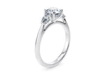 Florence Trilogy Platinum Round Engagement Ring