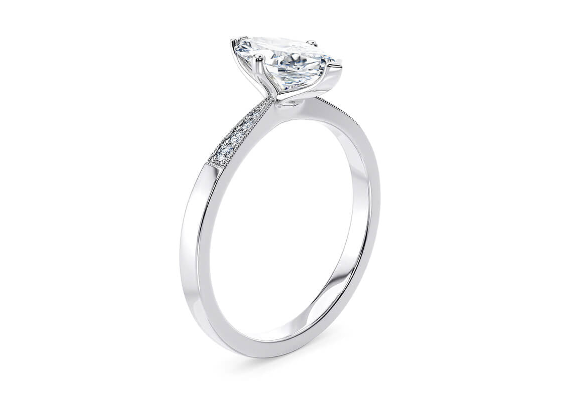 Delicacy Vintage Platinum Marquise Engagement Ring