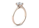 Contour Solitaire Rose Gold 18k Asscher Engagement Ring