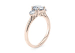 Valencia Trilogy Rose Gold 18k Round Engagement Ring