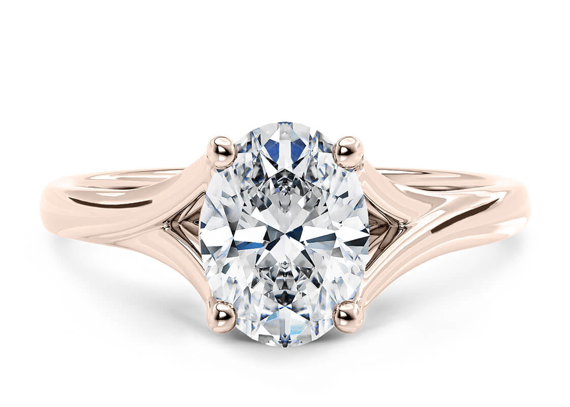 Hanover Solitaire Rose Gold 18k Oval Engagement Ring