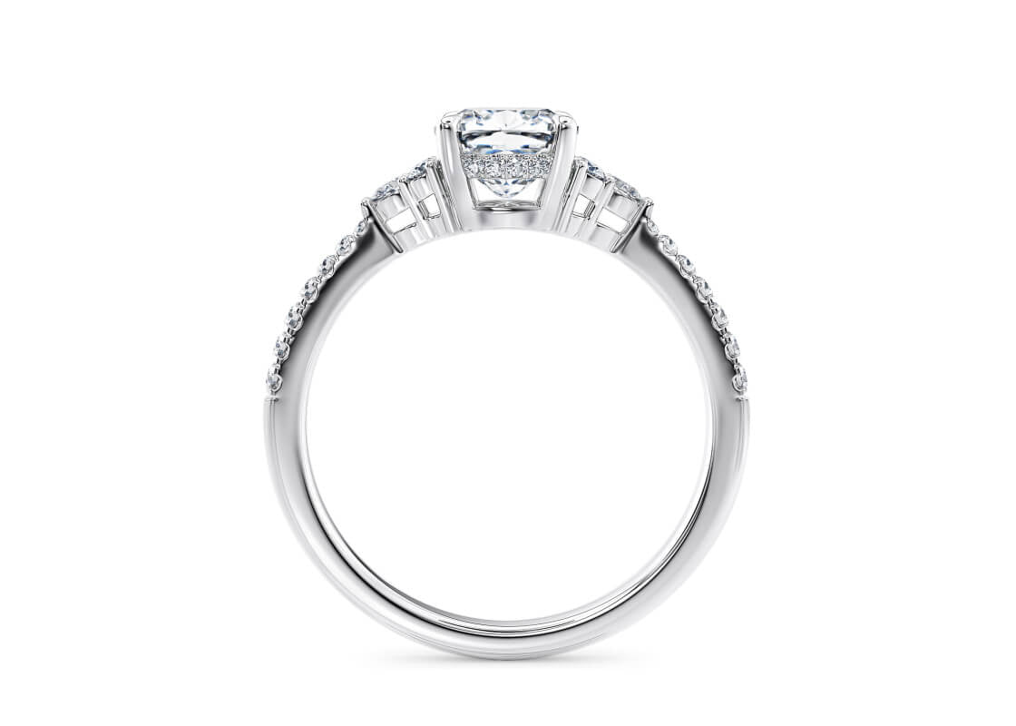 Gaia Vintage Platinum Cushion Engagement Ring