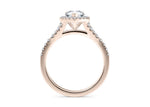 Battersea Halo Rose Gold 18k Pear Engagement Ring