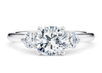 Valencia Trilogy Platinum Cushion Engagement Ring