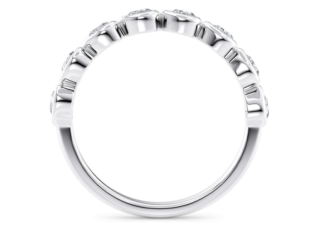 Idyll Half White Gold 18k Eternity Ring