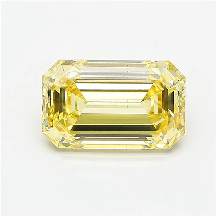 2.53ct Emerald Lab Grown Diamond (Colour Fancy Intense Yellow, Clarity VS2, IGI Certified)