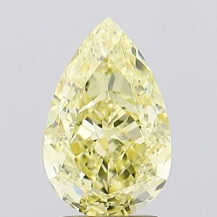 2.60ct Pear Lab Grown Diamond (Colour Fancy Vivid Yellow, Clarity VS1, IGI Certified)