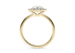 Esther Halo Yellow Gold 18k Round Engagement Ring
