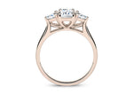 Barcelona Trilogy Rose Gold 18k Asscher Engagement Ring