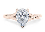 Hanover Solitaire Rose Gold 18k Pear Engagement Ring